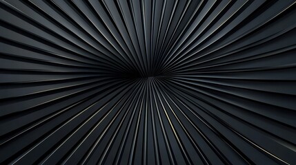 Poster - Abstract Black and Gold Radial Lines Geometric Background