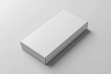 White Cardboard Box on a Grey Background