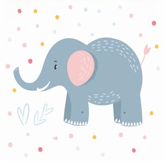 elephant illustration isolated on white