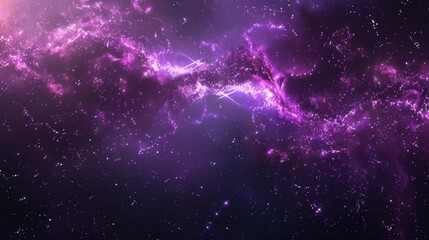 Poster - purple space stars - stock photo space stars and nebula as purple abstract background