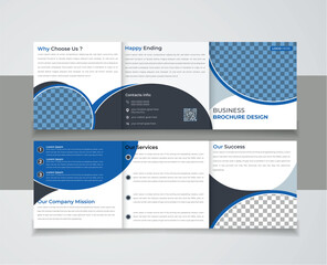 Wall Mural - Creative business square trifold brochure template design