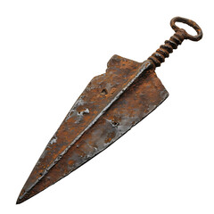 Rusted Iron Dagger with a Ring-Shaped Handle