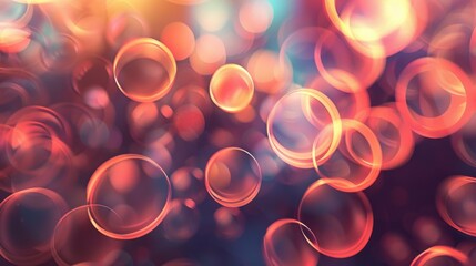 Poster - Research Bokeh Circle Pattern Horizontal - stock illustration