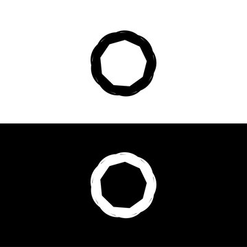 Creative circle unique logo silhouette . Circle icon logo illustration design