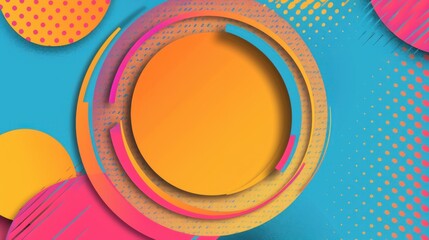 Poster - Spotted Frame - stock illustration Abstract Circle Frame