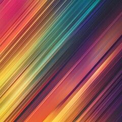 Wall Mural - Abstract background with diagonal stripes in shades of red, orange, yellow, green, blue, and purple.