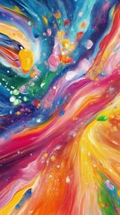 Poster - Abstract vibrant swirling colors, dynamic explosion. artistic expression and creativity concept