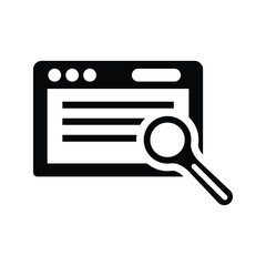 Audit, webpage, data icon.