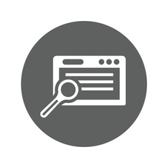 Audit, webpage, data icon.