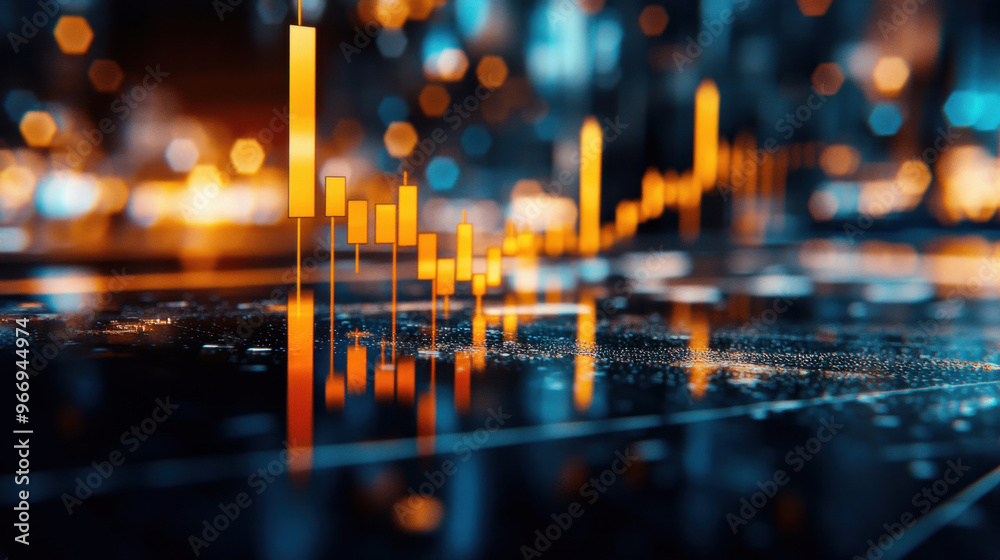 Candlestick Charts: Images of candlestick charts showing bullish or ...