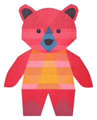 Canvas Print - PNG Bear doll craft cute art.