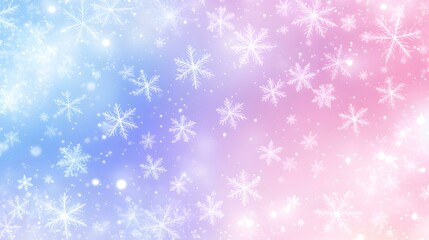 Poster - Delicate Snowflake Patterns, an intricate design of abstract snowflakes, showcasing their unique shapes and gentle beauty against a soft backdrop.