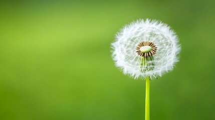 Sticker - Close-up of a Dandelion with a Blurred Green Background