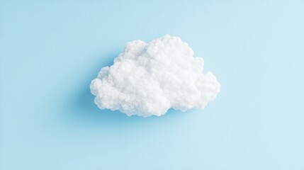 Poster - White Cloud on Blue Background  Minimalist Concept