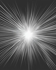 Poster - abstract background featuring line art illustration with radiating rays