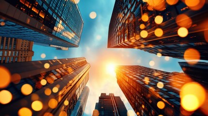 Aufkleber - Skyscrapers Reaching for the Sun.