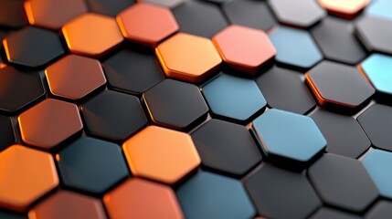 Poster - Abstract Hexagon Pattern Background.