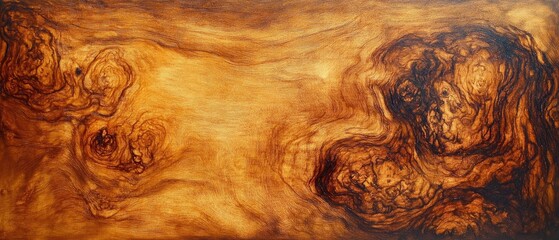 Oil painting showcasing a wooden surface with an organic pattern emphasizing the appearance and details of wood texture