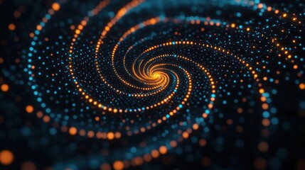 Aufkleber - Abstract Orange and Blue Spiral Background.