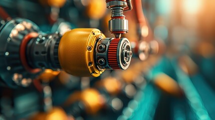 Poster - Industrial Machine Gears Close Up.