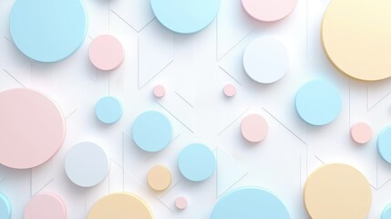 Poster - Abstract Geometric Background with Pastel Colors and Circles