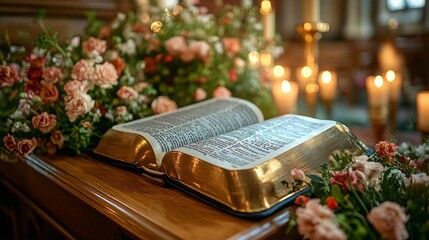 All Saints' Day concept with Bible