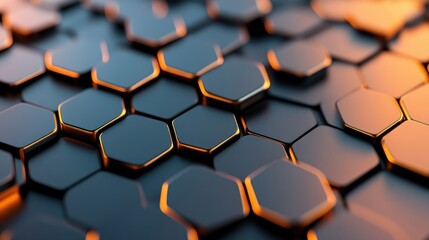 Poster - Abstract Hexagon Pattern Background.