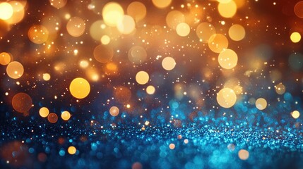 Poster - Charming bokeh and shimmering sparkles background