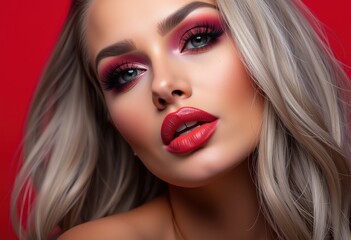  portrait of a woman with lips