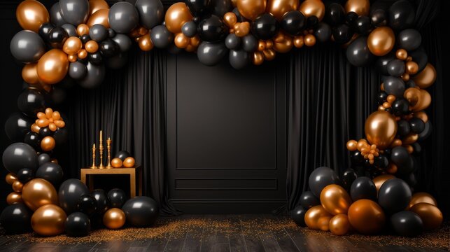 Black Friday Backdrop with black background November 22 Generative AI