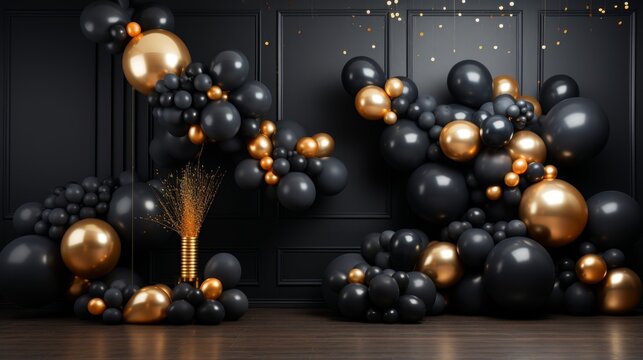 Black Friday Backdrop with black background November 22 Generative AI