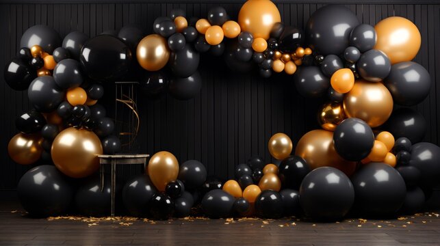 Black Friday Backdrop with black background November 22 Generative AI