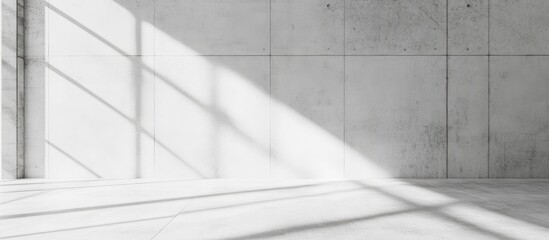 Poster - Textured concrete wall background suitable for 3D product display Vintage style white cement floor pattern ideal for graphic design or wallpaper Gray abstract construction texture detail