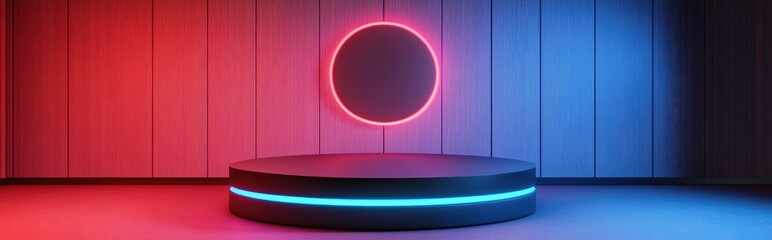 Aufkleber - Speaker podium against a white backdrop for a conference setting 3D rendering 3D illustration