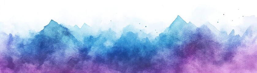 Aufkleber - A vibrant abstract landscape featuring hues of blue, purple, and pink that evoke a serene and dreamy atmosphere.