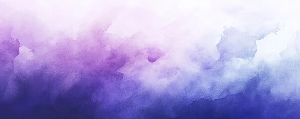 Poster - A beautiful watercolor background blending shades of purple and blue, perfect for creative projects and artistic expressions.