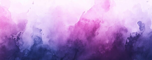 Poster - A vibrant abstract watercolor background featuring soft purple and pink hues blended seamlessly, perfect for creative projects.