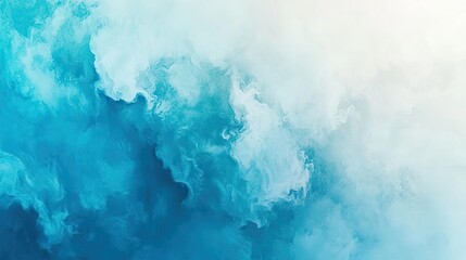 Poster - Elegant swirl of blue and white clouds creating a serene, atmospheric background ideal for various creative projects.