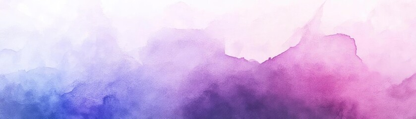 Poster - Soft watercolor gradient blending shades of purple, pink, and white, perfect for backgrounds, designs, and artistic projects.