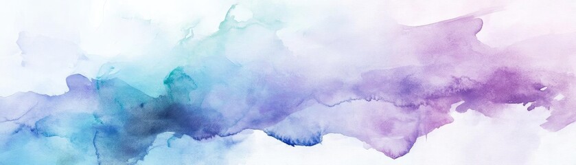Poster - A vibrant abstract watercolor background featuring soft hues of purple and blue blending harmoniously, perfect for artistic projects.