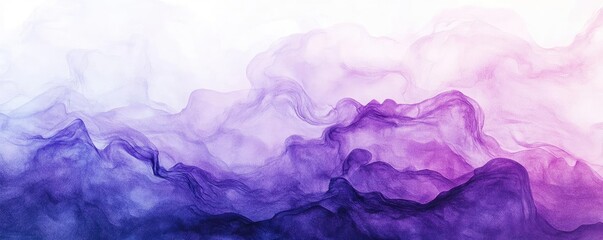 Poster - Vibrant abstract fluid art with swirling purple and pink hues, creating a dreamy and ethereal atmosphere perfect for backgrounds.