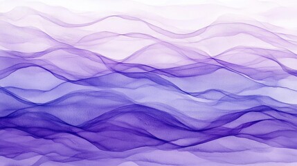 Poster - Soft, flowing waves of purple create a serene and calming background, perfect for design and artistic projects.