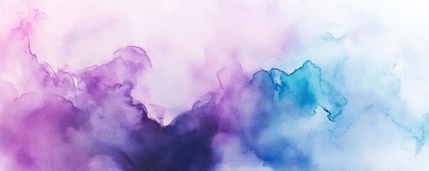 Poster - A stunning blend of purple and blue hues in a fluid abstract design, perfect for creative projects and artistic backgrounds.