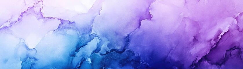 Poster - A stunning blend of purple and blue watercolor textures, creating a soft and calming abstract design perfect for creative projects.