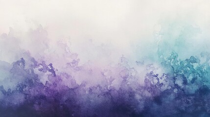 Poster - A stunning watercolor pattern showcasing soft purple and teal hues, perfect for backgrounds, designs, and artistic projects.