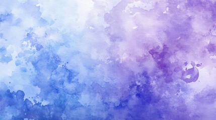 Aufkleber - A serene watercolor background featuring soft hues of blue and purple, perfect for creative projects and designs.