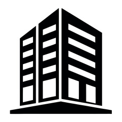 Sticker - Office Block icon vector art illustration