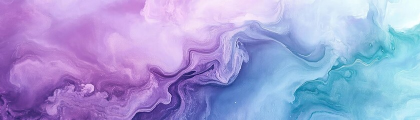Poster - Vibrant abstract swirl of purple and blue hues, creating a calming and artistic background for various creative projects.