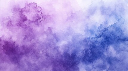 Poster - A beautiful blend of purple and blue watercolor texture, ideal for backgrounds and creative designs.