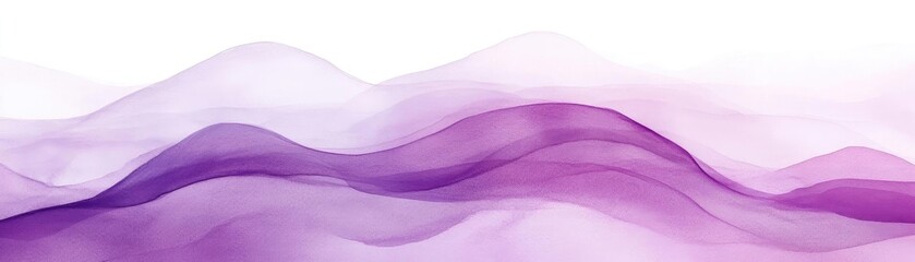 Aufkleber - An abstract composition of soft, flowing purple waves creating a serene and calming atmosphere suitable for various designs.